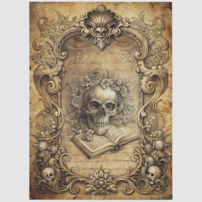 Gothic Junk Journal Series Design 6 Tissue Paper (Front)