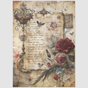 Gothic Junk Journal Series Design 8 Tissue Paper