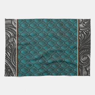 Gothic Killer Teal Tea Towel