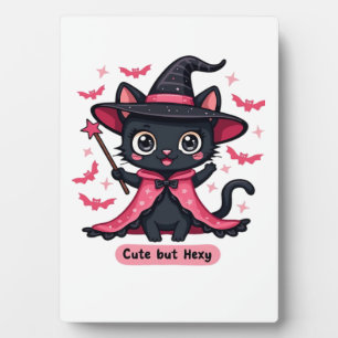 Gothic kitten in pink – sweet, but bewitched Overs Plaque