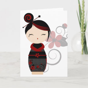 Gothic Kokeshi Card