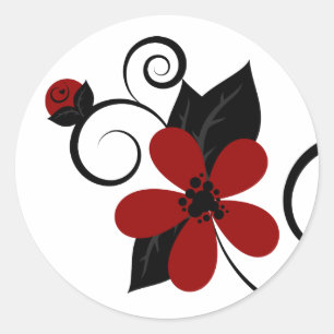 Gothic Kokeshi Flower Sticker
