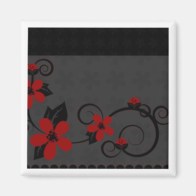 Gothic Kokeshi Kimono Design Magnet (Front)