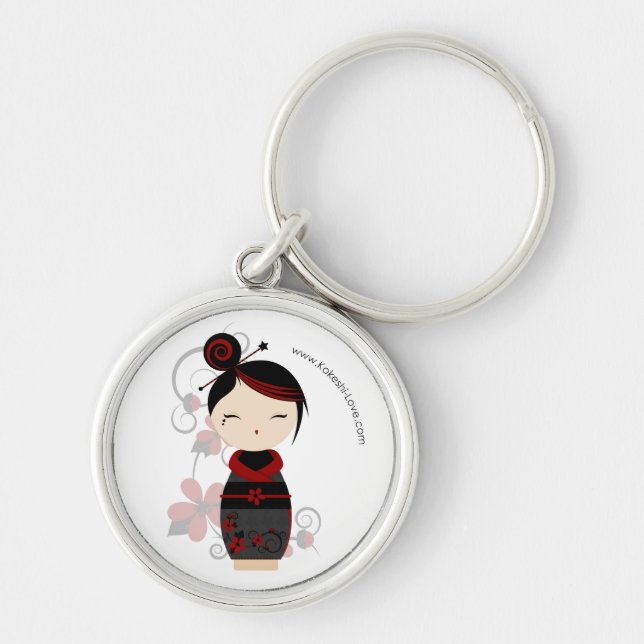 Gothic Kokeshi Premium Keychain (Front)