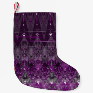 Gothic Lace o' Death steampunk skull lace wicca Small Christmas Stocking