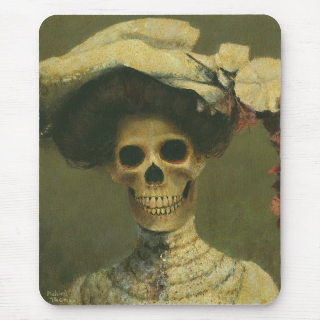 Gothic Lady Skeleton Mousepad (Front)