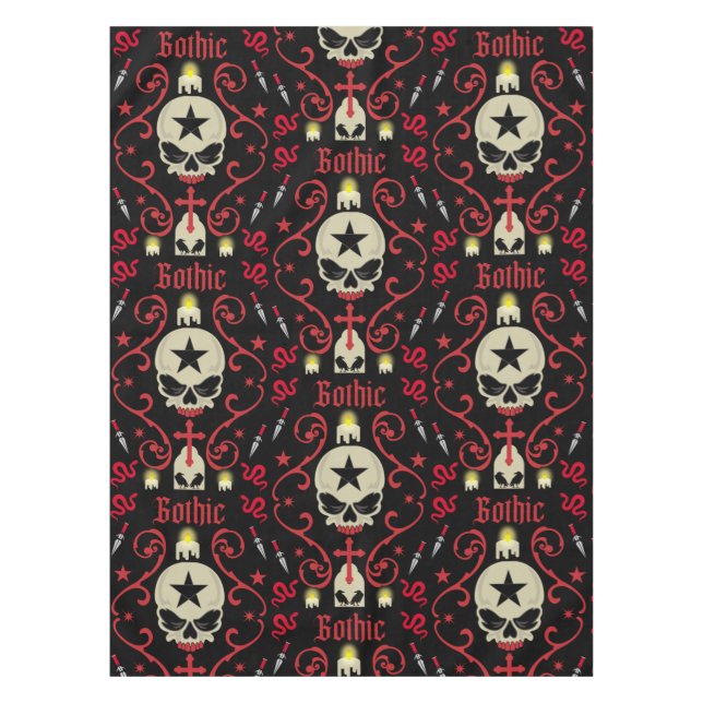 Gothic Lamp And Accessories Tablecloth (Front)
