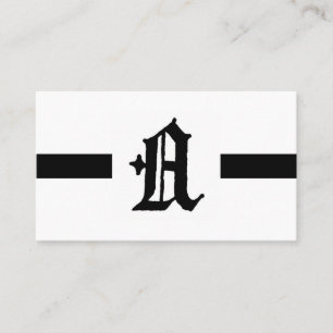 Gothic Letter "A" Classic English Initial Business Card