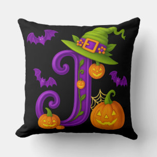 Gothic Letter J Personalised Throw Pillow