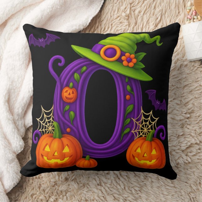 Gothic Letter O Personalised Throw Pillow (Blanket)