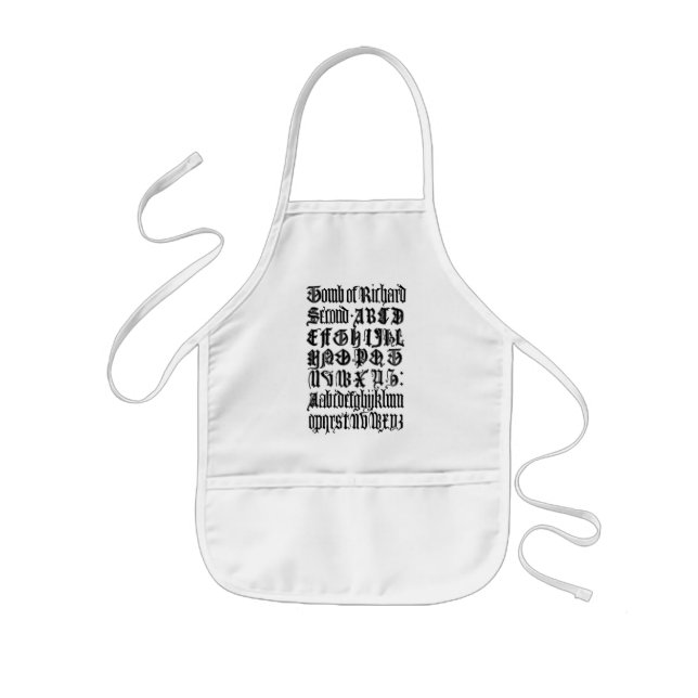 Gothic Letters Apron (Front)