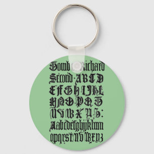 Gothic Letters Keychain