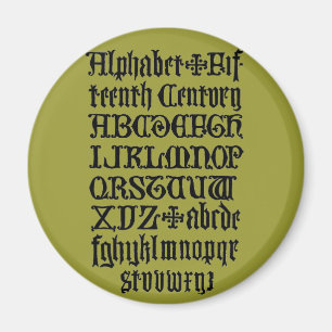 Gothic Letters Magnet
