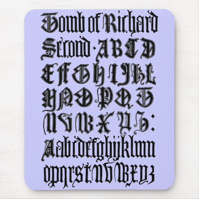 Gothic Letters Mouse Pad (Front)