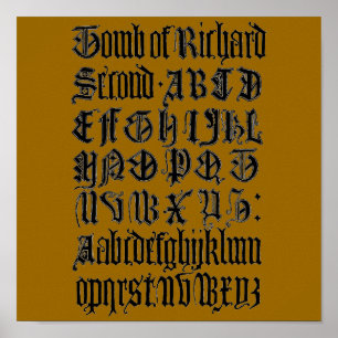 Gothic Letters Poster