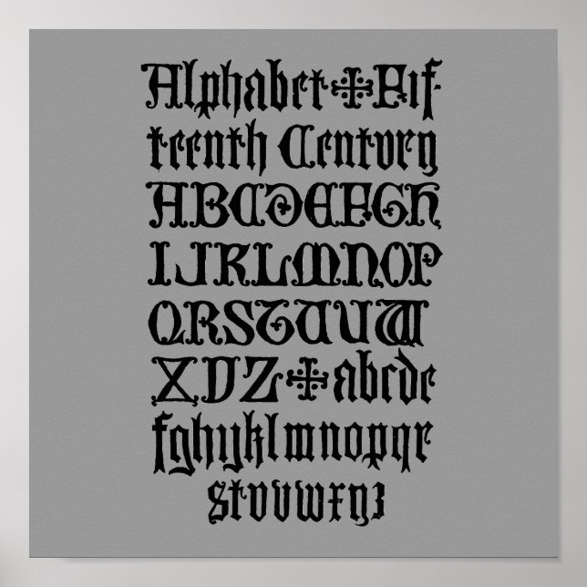 Gothic Letters Poster (Front)