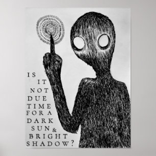 Gothic Line Art Original Design Dark Shadows  Poster