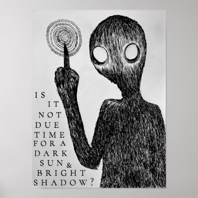 Gothic Line Art Original Design Dark Shadows  Poster (Front)