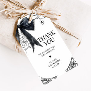 Gothic Little Boo Baby Shower Favour Tags