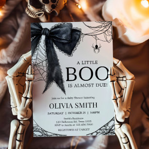 Gothic Little Boo Baby Shower Invitation