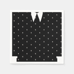 Gothic Little girl in black dress Birthday Napkin