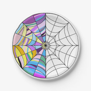 Gothic Little girl in black dress Birthday Paper Plate