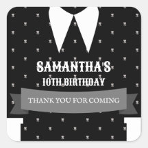 Gothic Little girl in black dress Birthday