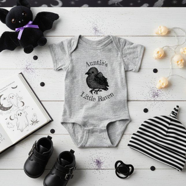 Gothic Little Raven Black Baby Bird Bodysuit (Creator Uploaded)