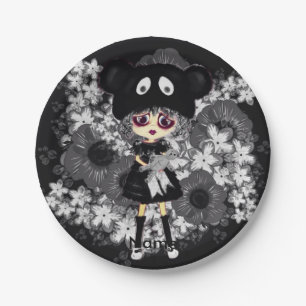 Gothic Lolita Child - why so sad PinkyP Paper Plate