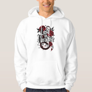 Gothic "Lost in Paradise" with Red Roses Hoodie
