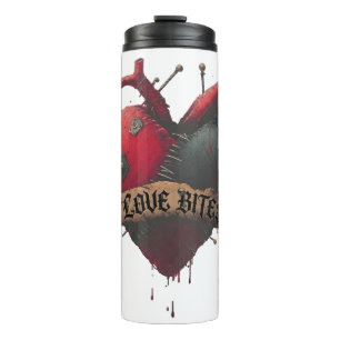 Gothic "Love Bites" Anatomical Heart Illustration Thermal Tumbler