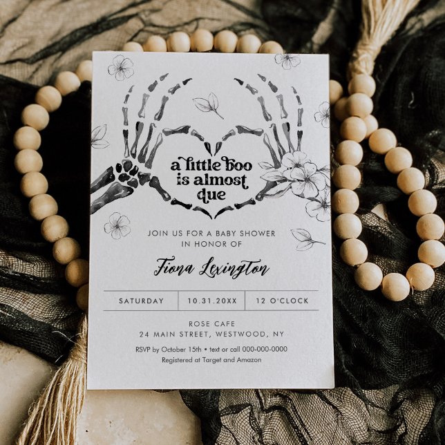 Gothic Love Halloween Baby Shower Invitation (Creator Uploaded)