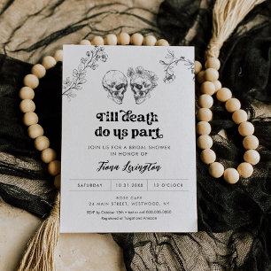 Gothic Love Halloween Bridal Shower Invitation