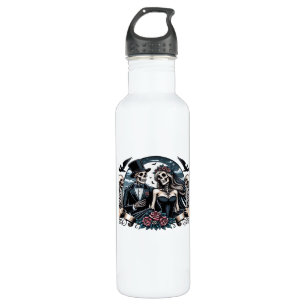 Gothic Love Till Death Do Us Part Romantic Style 710 Ml Water Bottle