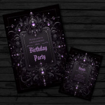 Gothic Lux Purple and Black Birthday