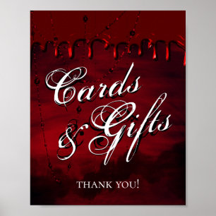 Gothic Luxe   Black and Dark Red Cards and Gifts Poster