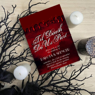 Gothic Luxe   Blood and Gore Til Death Do Us Part Invitation