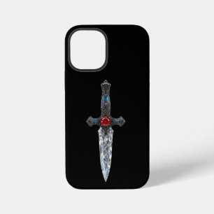 Gothic Luxury Crystal Dagger Ruby Red Gemstone Pho iPhone 12 Mini Case