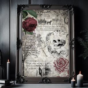 Gothic Macabre Victorian Skull & Death Ephemera Tissue Paper