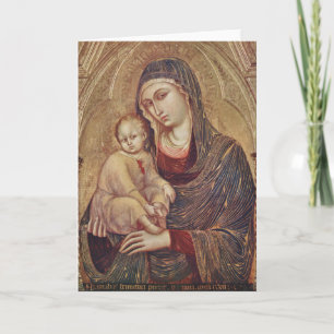 Gothic Madonna and Child Holiday Card