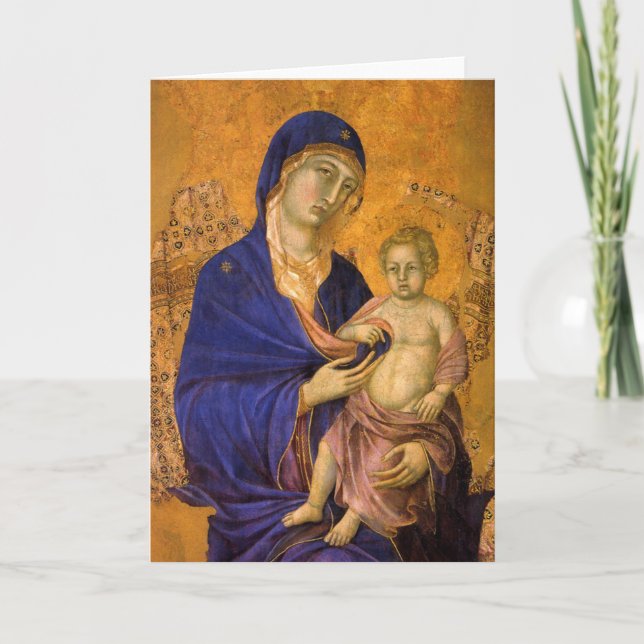 Gothic Madonna and Child Holiday Card (Front)