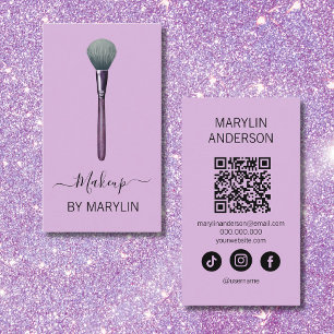 Gothic Makeup Powder Brush Beauty Business Card