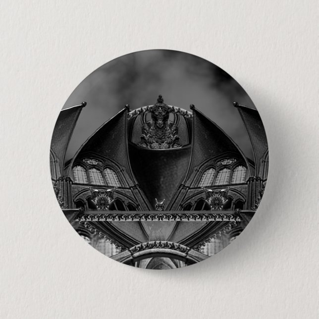 Gothic Mansion 6 Cm Round Badge (Front)