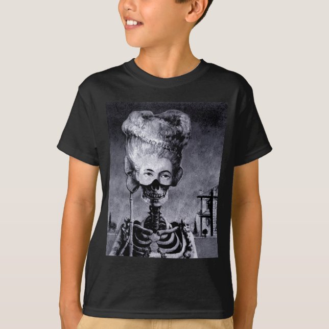 Gothic Masked Halloween Skeleton T-Shirt (Front)
