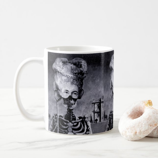 Gothic Masked Skeleton Mug (With Donut)
