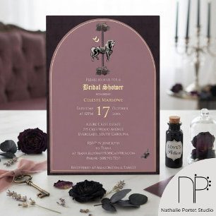 Gothic Mauve Carousel Horse Bridal Shower