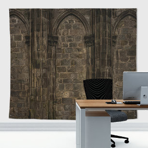 Gothic Mediaeval Dark Roleplay Dungeon Stone Wall Tapestry