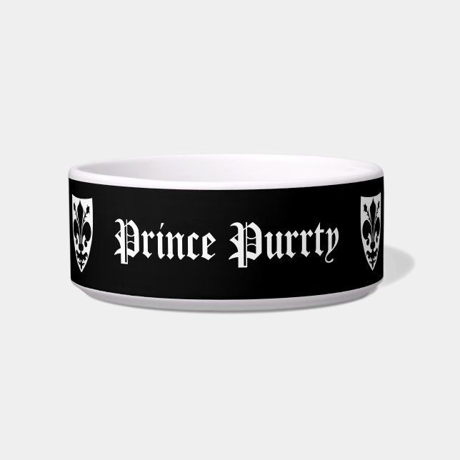 Gothic mediaeval sheild for cats bowl (Front)