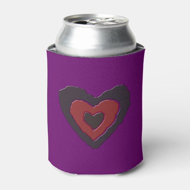 Gothic Melting Love Heart Can Cooler (Can Front)