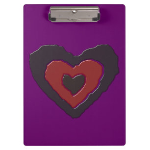 Gothic Melting Love Heart Clipboard